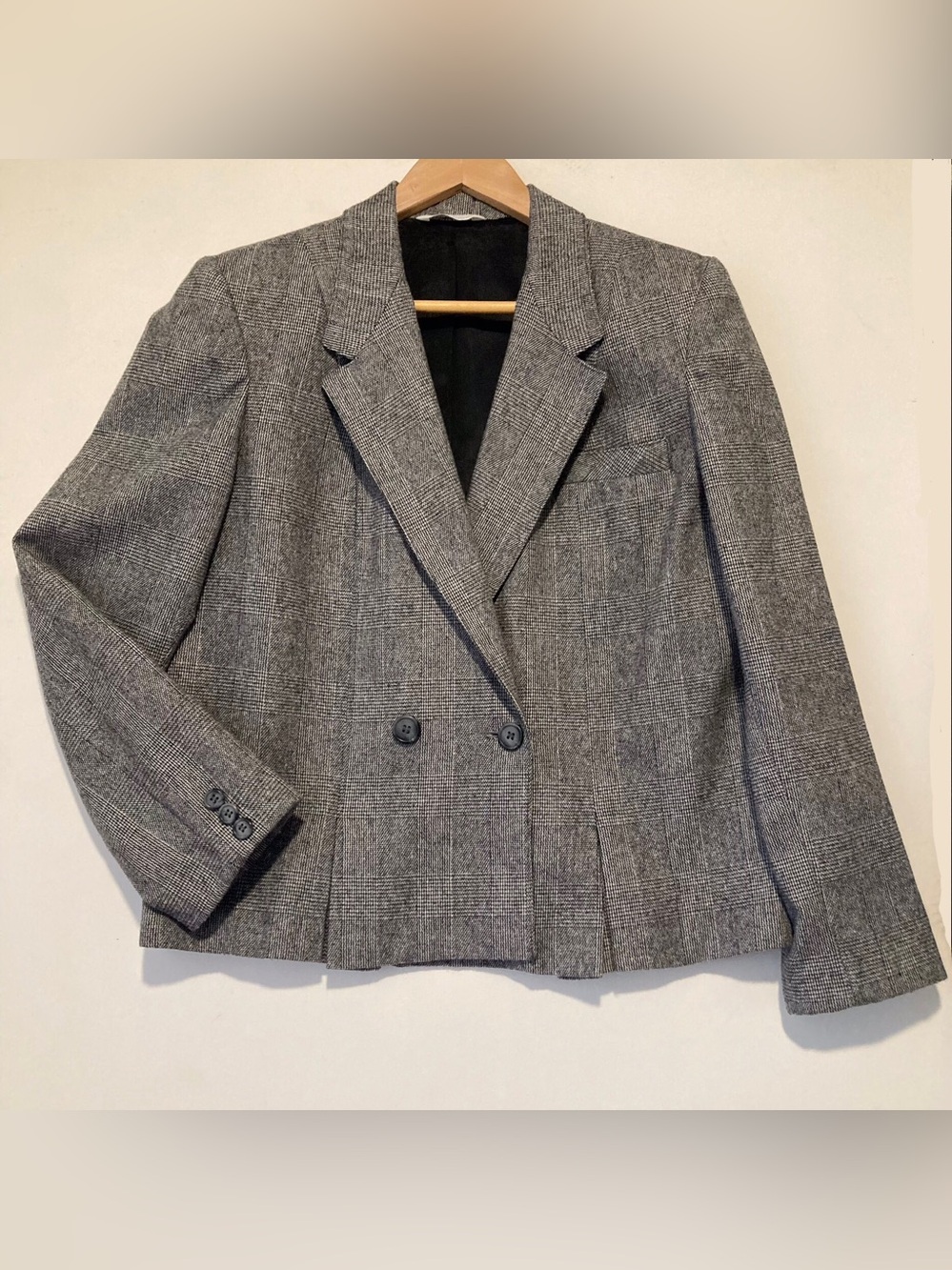 Glen Aire Women’s Glen Plaid Blazer Fully Lined Size 13/14, Classic, Career Wear